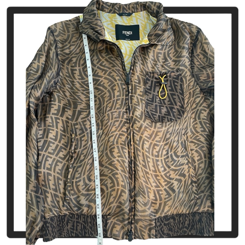 Fendi Reversible Brown Organza‎ FF Vertigo Jacket - Picture 4 of 15